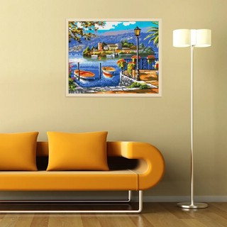 Алмазная мозаика 'Озеро Комо' 40х50 см (31 цветов) 4