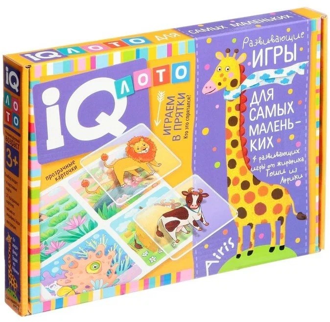 Играем в прятки. Кто это спрятался? Пластиковое IQ лото для малышей