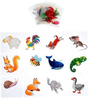 Играем в прятки. Кто это спрятался? Пластиковое IQ лото для малышей 6