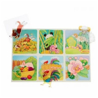 Играем в прятки. Кто это спрятался? Пластиковое IQ лото для малышей 7