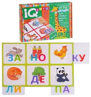 Читаем по слогам. Пластиковое IQ лото для малышей 2