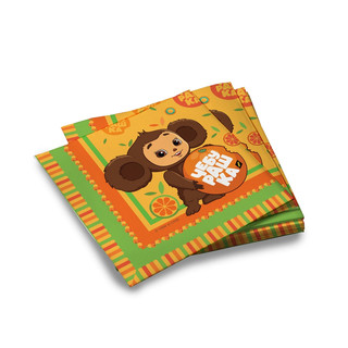 Салфетки 'Чебурашка' трехслойные, 33х33 см, 20 шт