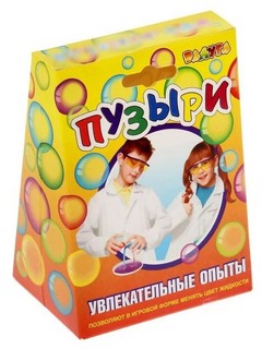 Мыльные пузыри 150 мл 'Увлекательные опыты' в коробке 1