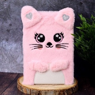 Блокнот плюшевый 'Cute mouse' (мышка) розовый 1