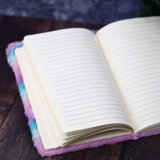 Блокнот плюшевый 'Кот' радужный 3