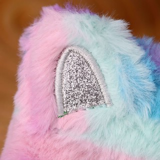 Блокнот плюшевый 'Кот' радужный 7