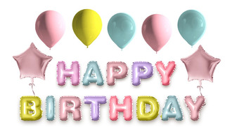 Набор воздушных шаров «Happy birthday» 20 шаров в наборе 2