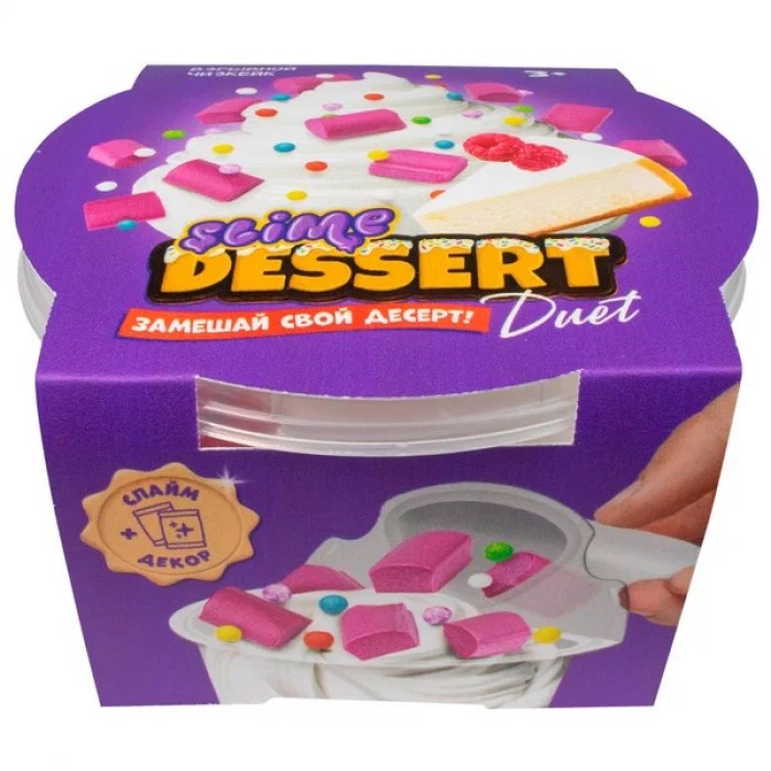 Слайм Slime dessert Duet. Взрывной чизкейк