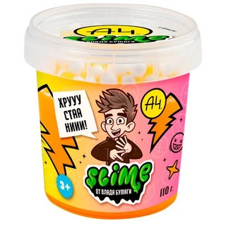 Слайм Crunch-slime Влад А4, оранжевый, 110 гр 1