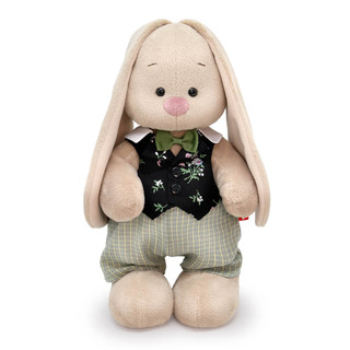 Зайка Ми в жилете и штанишках в клетку, 32 см 1