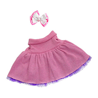 Платье с люрексом и бант со снежинкой, 27 см, артикул OLK27-068