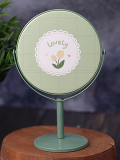 Зеркало настольное 'Lovely flower', зеленый