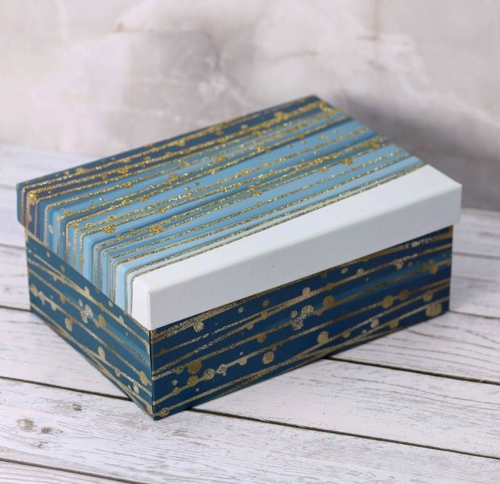 Коробка подарочная 'Golden lines' №3, 23х16х9.5 см