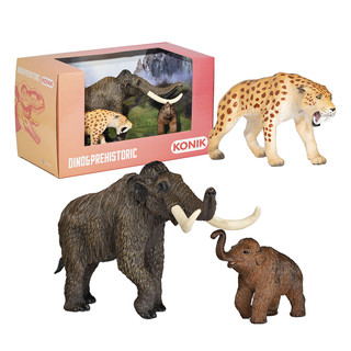 Набор фигурок 'Доисторические животные: мамонт, мамонтёнок, смилодон' 4