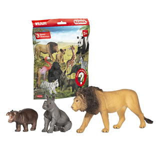 Пакетик-сюрприз 'Дикие животные' 3 фигурки 3