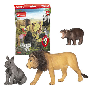 Пакетик-сюрприз 'Дикие животные' 3 фигурки 4