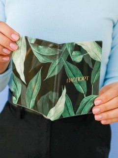 Обложка для паспорта Tropical leaves