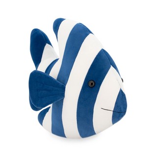 Игрушка-подушка Рыба полосатая, 38 см, синий/белый