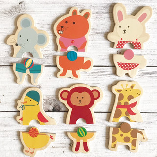 Набор пазлов «Обезьянка и её друзья», 4/6/9 элементов 4