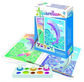 Акварельная раскраска «Дельфины», мини 2