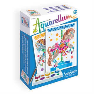 Акварельная раскраска «Лошади» 1