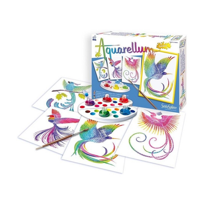 Акварельная раскраска «Райские птицы»