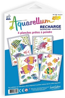 Акварельная раскраска «Аквариум» 3