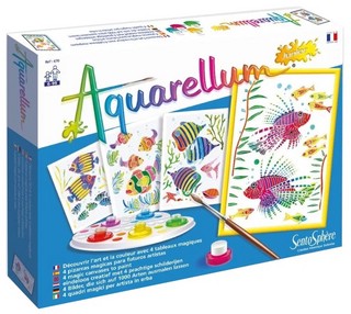 Акварельная раскраска «Аквариум» 2