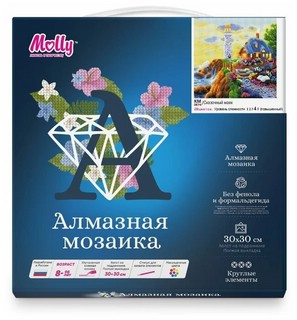 Алмазная мозаика 'Сказочный маяк' 30х30 см 2