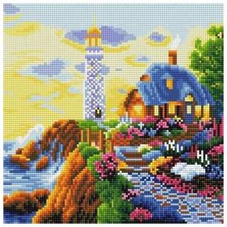 Алмазная мозаика 'Сказочный маяк' 30х30 см 4