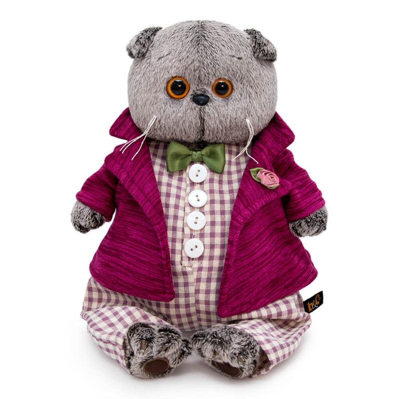 Басик в комбинезоне и пиджаке, 22 см