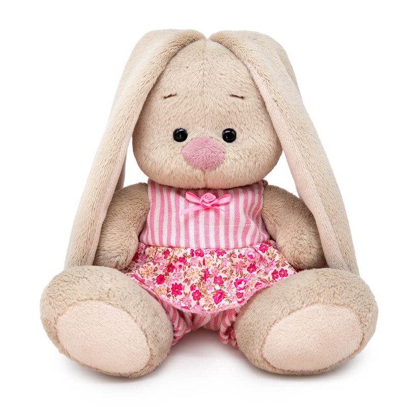 Зайка Ми в комбинезоне с оборкой, 15 см