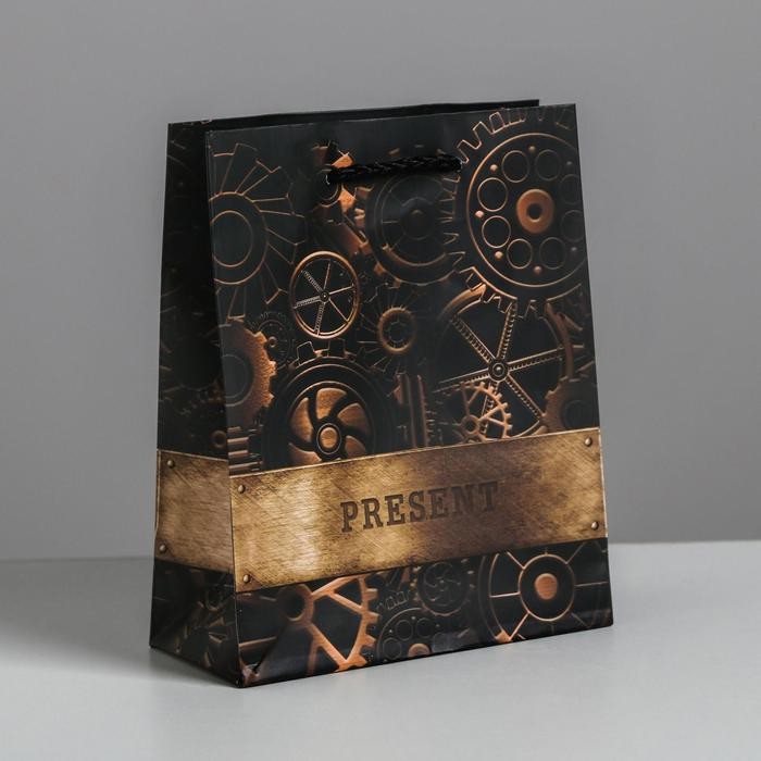 Пакет ламинированный вертикальный «Steel», 12 x 15 x 5.5 см