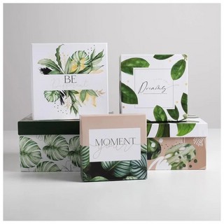 Коробка квадратная 'Тропики' №2, 16х16х9 см 3