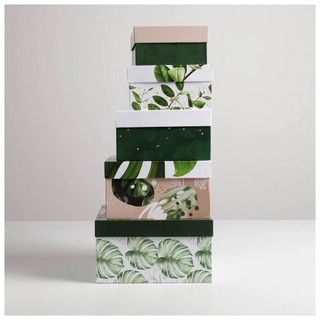 Коробка квадратная 'Тропики' №2, 16х16х9 см 4