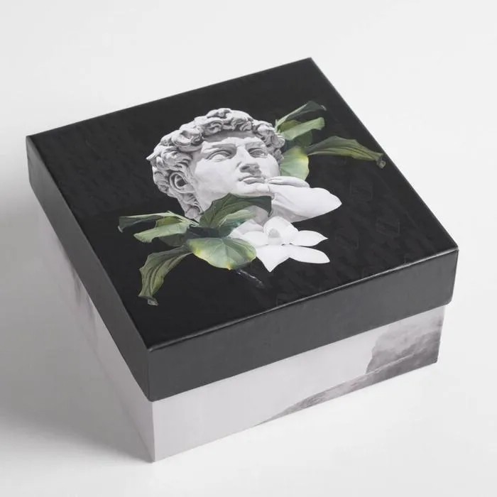 Коробка квадратная 'Античность' №3, 14 х 14 х 8 см