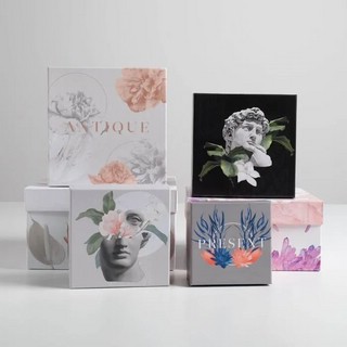 Коробка квадратная 'Античность' №6, 20 х 20 х 11 см 2