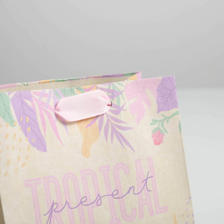 Пакет крафтовый квадратный «Tropical», 14 x 14 x 9 см 3