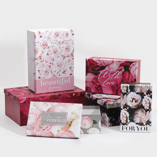 Коробка прямоугольная 'Цветочная' №4, 26 х 17 х 10 см 2