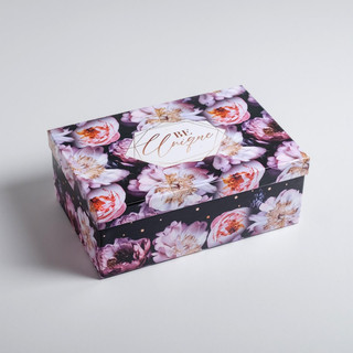 Коробка прямоугольная 'Цветочная' №4, 26 х 17 х 10 см 1