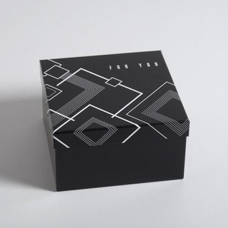 Коробка квадратная 'Геометрия' №2, 20 х 20 х 11 см