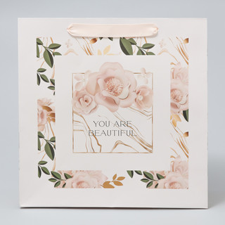 Пакет ламинированный квадратный «Beautiful», 30х30х12 см 4