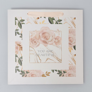 Пакет ламинированный квадратный «Beautiful», 30х30х12 см 5