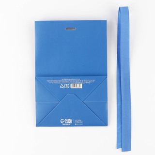 Пакет подарочный с лентой «Синий», 13 x 19 x 9 см 4