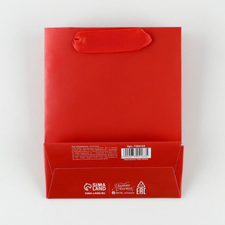 Пакет ламинированный «Красный», 12 x 15 x 5,5 см 4