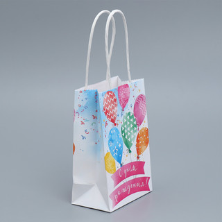 Пакет крафтовый «День рождения», 15 x 10 x 6 см 2