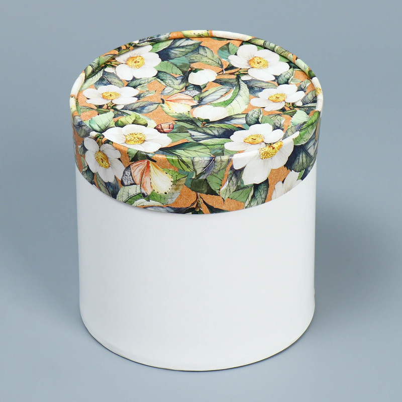 Коробка круглая 'Цветочная' 13 х 13 см