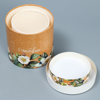 Коробка круглая 'Цветочная' 16 х 16 см 3