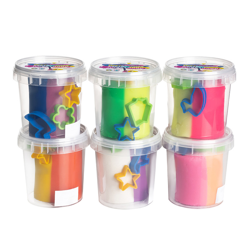 Тесто-пластилин для детской лепки 'Двухслойное'. Цена за 1 шт