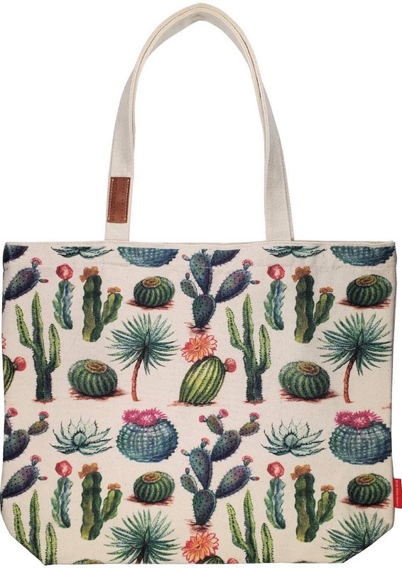 Сумка-шоппер с карманом 'Солнечный кактус'